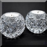 G22. Pair of Waterford Crystal votives. 2.5”h - $12 each 